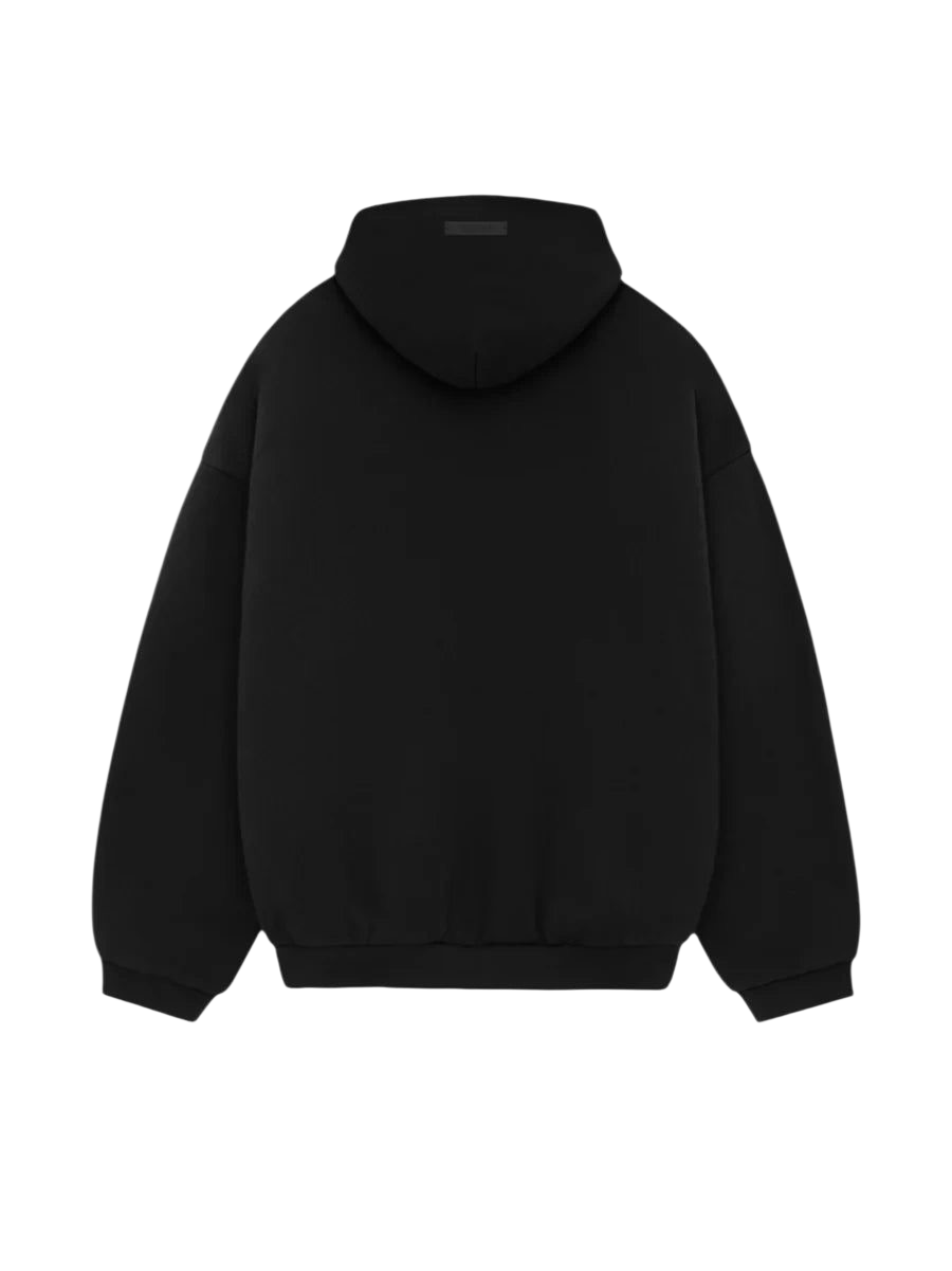 Fear of god essentials core collection nylon fleece hoodie black/black