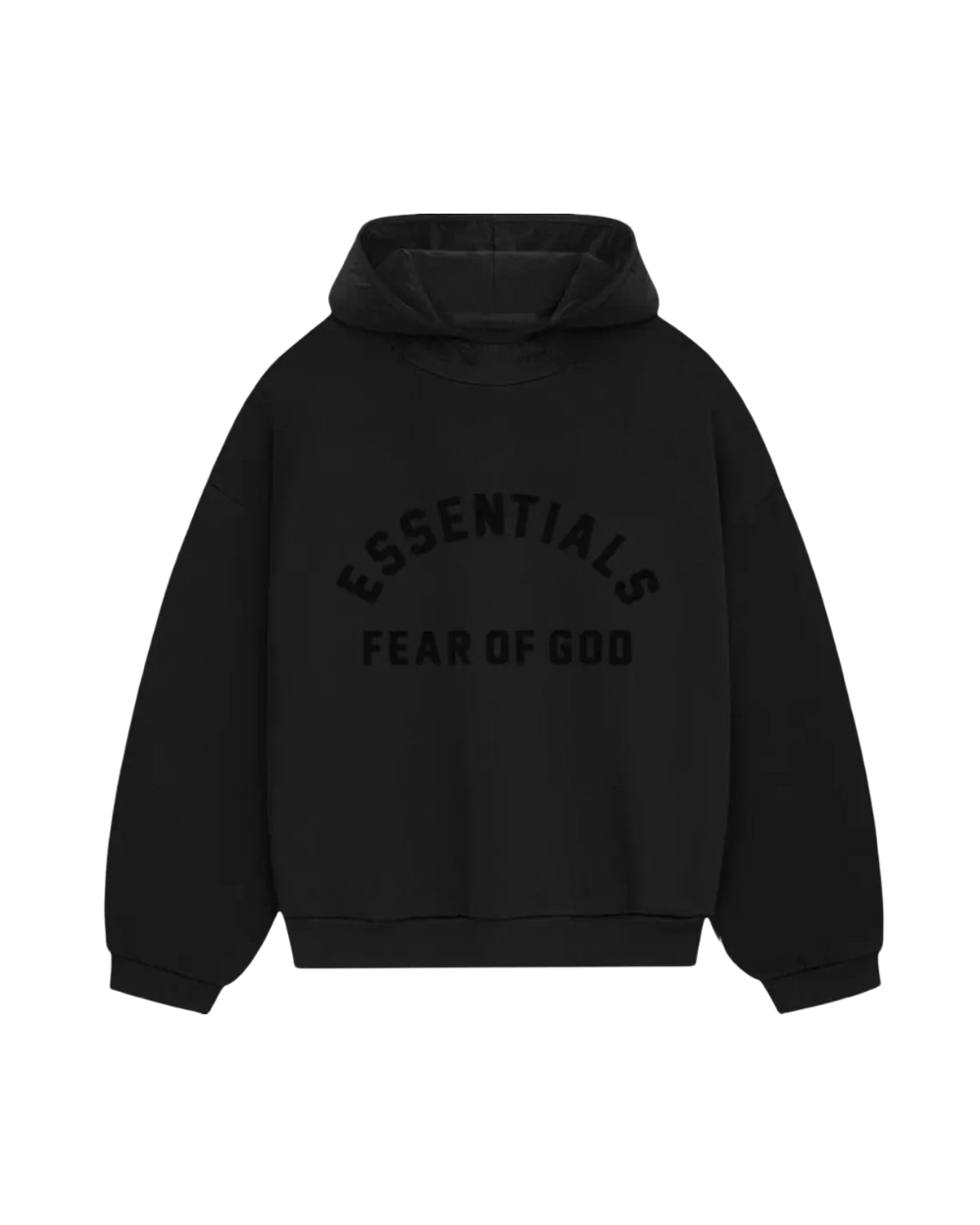 Fear of god essentials core collection nylon fleece hoodie black/black - Slate8